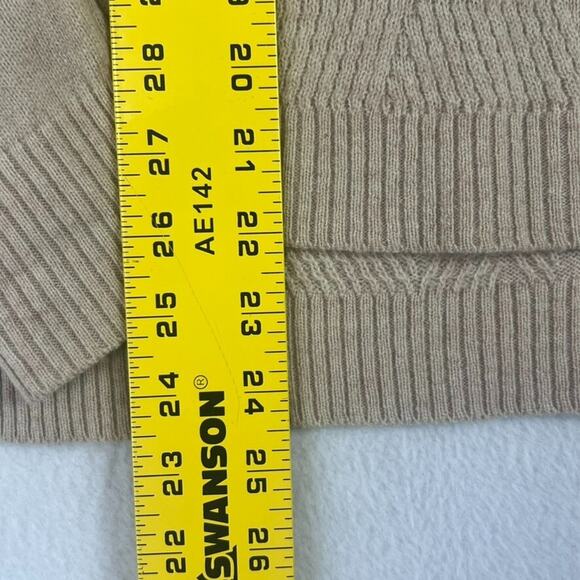 Quinn Knit Sweater Women's Size XS Turtle Neck Cream Long Sleeve Wool Cashmere - Picture 10 of 10